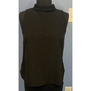 BOBEAU Small Black Sleeveless Stretch Blouse Shirt EUC